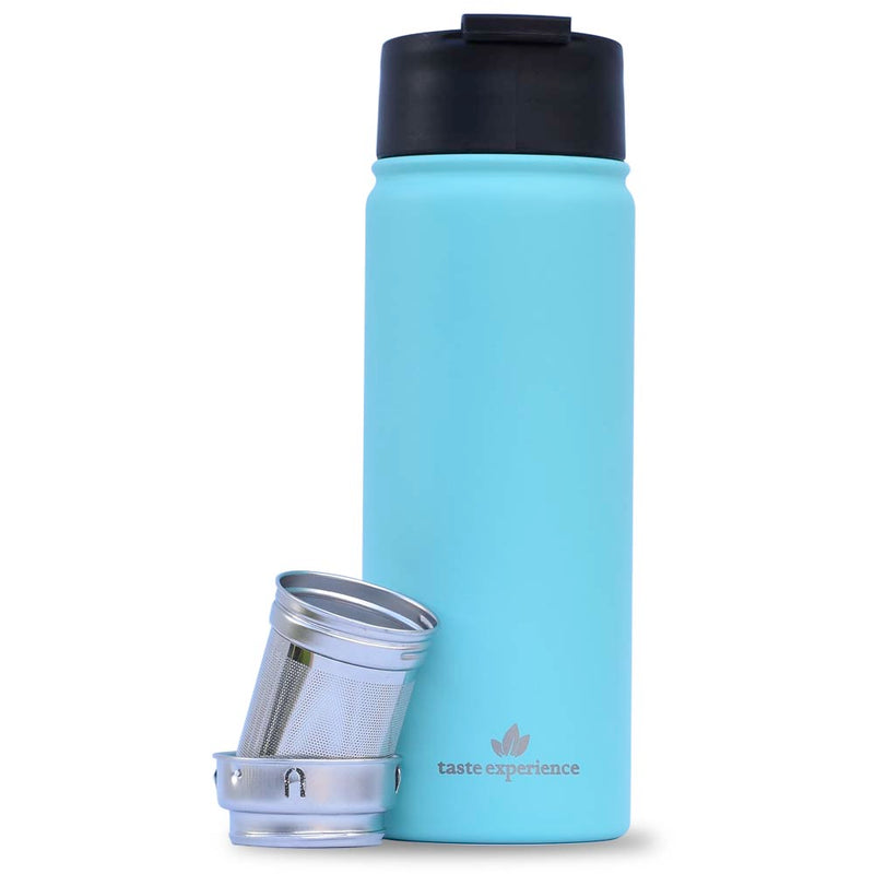 Thermoflasche, Thermobottle, Isolierflasche, Teesieb, Trinkflasche, Light Blue Thermobottle 2GO